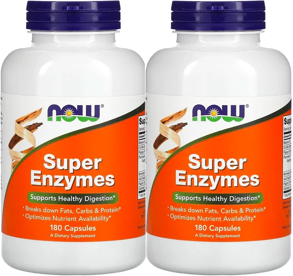 Şimdi Gıdalar Super Enzymes 180 Capsules, 2 Pack