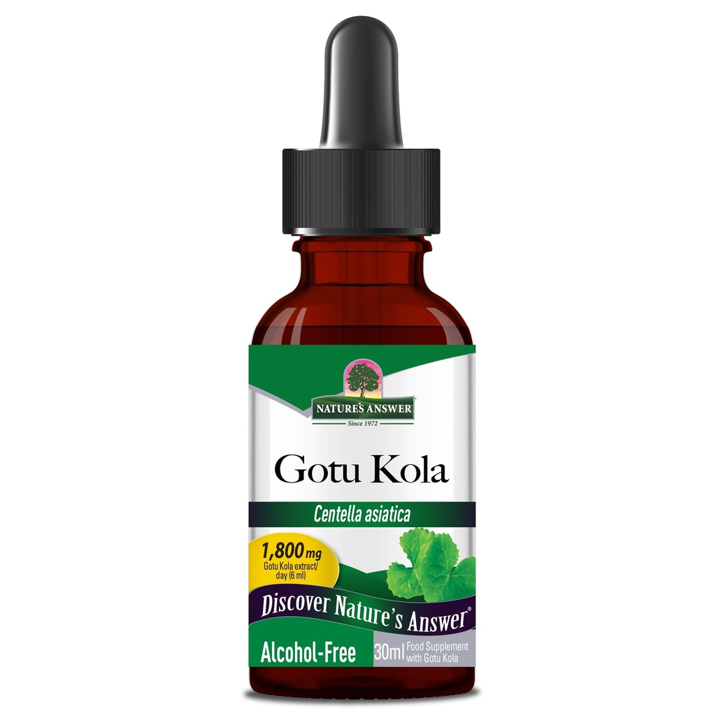Απάντηση της φύσης Gotu Kola Herb Αλκοόλ Δωρεάν, 1-Fluid Ουγγιά 