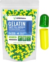 XPRS Nutra Product Image Size 4 Empty Capsules - 500 Count Small Empty Gelatin Capsules - Pills DIY Capsule Filling - Bovine Pill Gel Caps (Green/Yellow)