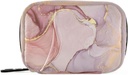 Pink Golden Marble Pill Organizer περίπτωση 7 ημερών ταξίδι κουτί χάπια με το Zipper φορητό εβδομαδιαίο συμπλήρωμα βιταμίνης Κάτοχος τσάντας