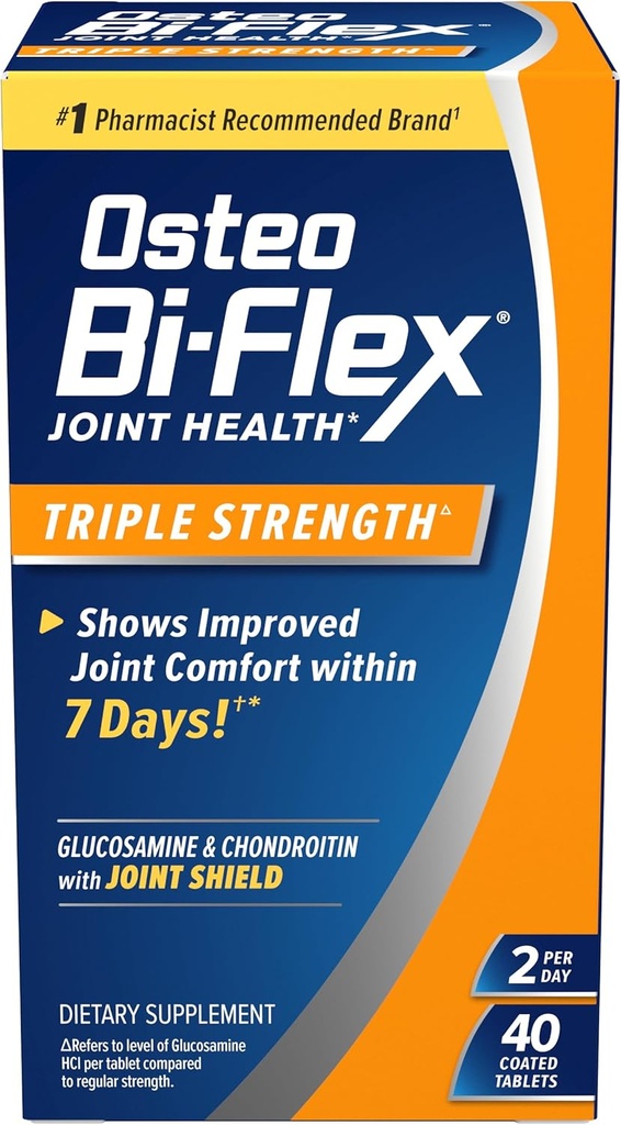 Osteo Bi-Flex Triple Strength (), Glucosamine Chondroitin C Ortak Sağlık Supplement, Kaplamalar, 40 Kont