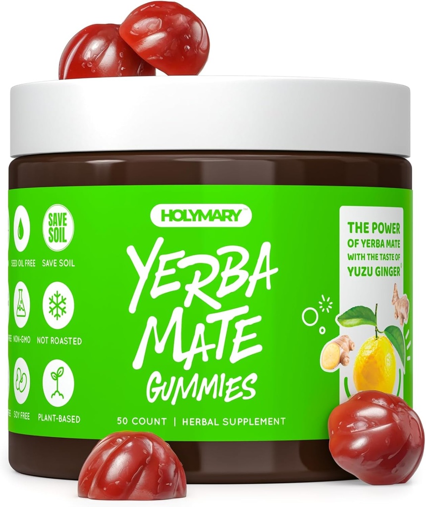 Yerba Mate Gummies - Yuzu & Ginger Γεύση για την ενέργεια, Εστίαση, Ανοσία & Cardio Υγεία 
