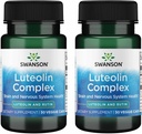 Swanson Luteolin Complex w/Rutin - Συμπλήρωμα υποστήριξης εγκεφάλου που προωθεί τη μνήμη, Mood & Γνωστική υγεία - Φυσική φόρμουλα για να βοηθήσει τη διατήρηση του νευρικού συστήματος - (30 κάψουλες λαχανικών) 2 Pack