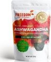 Organik Ashwagandha Köklü Toz Hindistan'dan alıntı - Bir Potent Adaptogen & Premium Saç Büyüme ve Yükseklik için İyi Veda Vitamin Tamamı - Vegan ve Gluten Free - 8oz