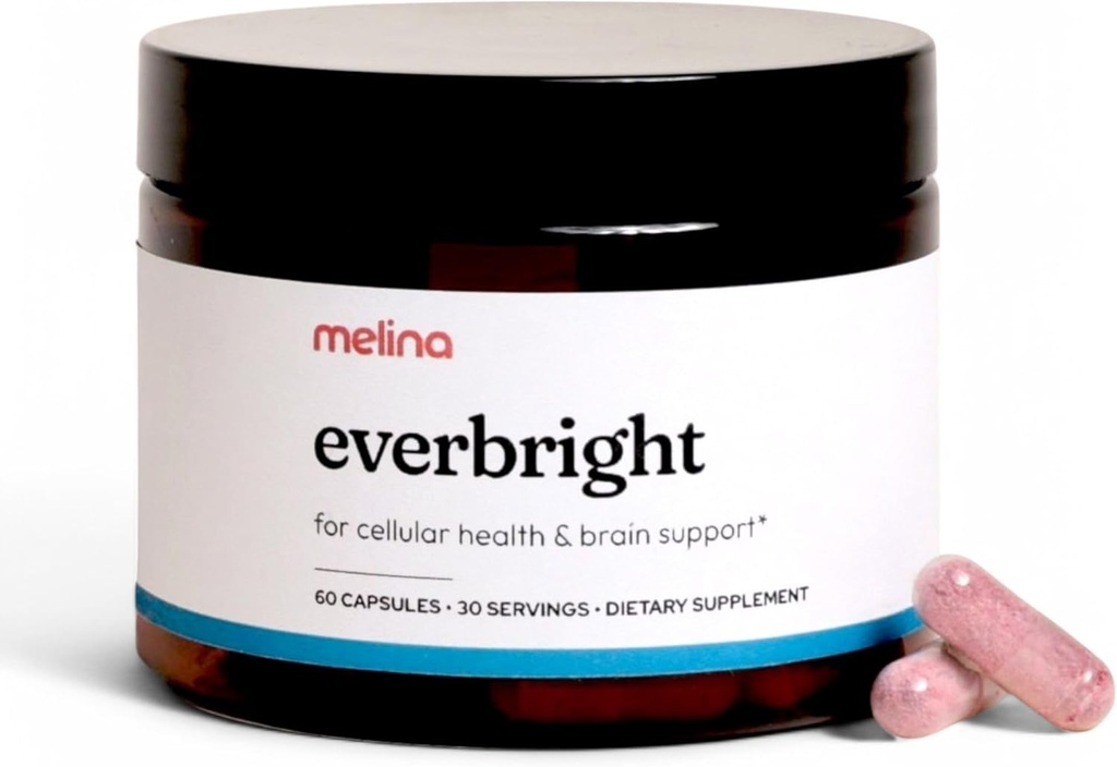 Melina Everbright NAD+ Women's Energy & Longevity - Nicotinamid Riboside (NR), Pterostilbene, Citicoline, Astaxanthin - Anti-Aging, Focus ve Skin - 3rd Parti Test Edildi - 30 Hizmet