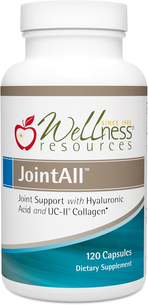 Wellness Kaynakları JointAll - Natural Hyaluronic Acid ile Ortak Destek Supplement, UC-II Collagen, Glucosamine, Chondroitin for Joint Strength and Comfort (120 Capsules) ...