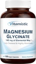 Magnezyum Glycinate, Chelated, Highly Bio available, Full Reakt & Non-Buffered, Stomach, 140 mg Elemental Magnezyum, Sleep, Bone, Non GMO, 120 Vegan Caps