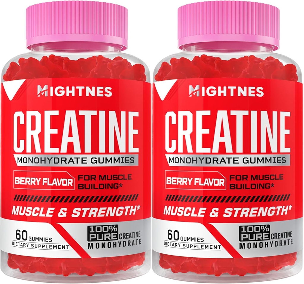 Erkekler ve Kadınlar için Kretan Monohidrat Gummies - Endurance & Focus, Organic, Vegan - 120 Kontin Pre-Workout Gummies with Taurine & Vitamin B6 B12 for maximum Strength, Muscle, Energy, Endurance & Focus, Organic, Vegan - 120 Count