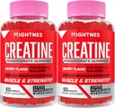 Erkekler ve Kadınlar için Kretan Monohidrat Gummies - Endurance & Focus, Organic, Vegan - 120 Kontin Pre-Workout Gummies with Taurine & Vitamin B6 B12 for maximum Strength, Muscle, Energy, Endurance & Focus, Organic, Vegan - 120 Count