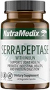 Nutramedix Serrapeptase Supplement - Proteolytic Enzymes for Digestion + Inulin - Digestive Health Support - Gluten, Soy ve Dairy-Free (60 Capsules)
