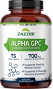 Zazzee Ekstra Güçlü Alfa GPC Choline, hizmet başına 700 mg, 75 Vegan Capsules,% 100 Pure Pharmaceutical Grade, 100% Vegetarian, Standardized for Potency and Sapphire, All- Natural and Non-GMOMO