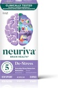 NEURIVA Destrress Brain Συμπληρωματικό για Εστίαση, Συγκέντρωση & Ακρίβεια με L-Θεανίνη για Χαλάρωση & Καθημερινή Μείωση Στρες και Πεπόνι Συγκεντρώστε για να βοηθήσει στην καταπολέμηση του οξειδωτικού στρες, 30ct κάψουλες