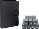 e-Pill 5 Times a Day x 7 Day Weekly Large Pill Organizer, Vitamin ve Tıp Pill Box - Discreet Case (Black) ile