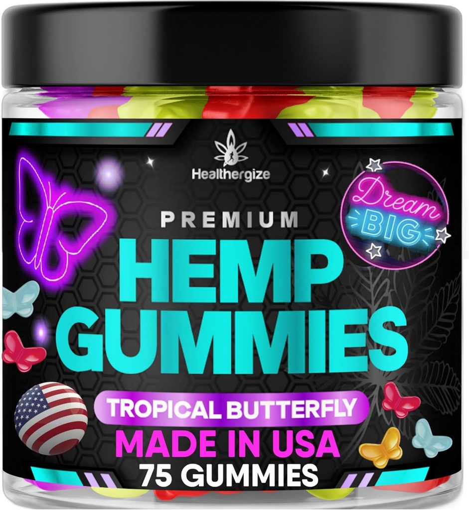 Hemp Gummies Premium Hemp Oil Infüzyon Gummy Bears, Natural Omega for Deep & Health Bedtime Relief, Fun Edibles, Peace and Relaxation, Mood Balance, Natural Omega- Made in USA