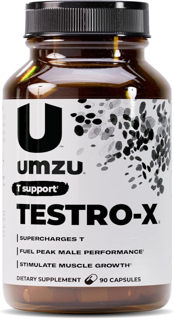 UMZU Testro-X συμπλήρωμα για τους άνδρες – 90 κάψουλες για 30 ημέρες προσφοράς – υποστηρίζει την ενέργεια, την εστίαση, τη δύναμη και την αποκατάσταση των μυών – με Ashwagandha & ψευδάργυρος – φυσική ανδρική φόρμουλα υποστήριξης ευεξίας