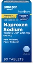 Temel Bakım Naproxen sodyum Caplets 220 mg, 12 Saat Ateşi (NSAID) ve Pain Reliever for Muscle Aches, Backache, Headache, Toothache, Minor Arthritis, 90 Count (paralama değişebilir)