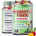 Yuve Prebiyotik Fiber Gummies - Lezzetli Fiber Supplement - Supports Digestive Health & Regularity - Vegan & Gluten-Free Fiber Gummies for Yetişkinler & Kids - Non-GMO & Low Sugar - 60 Count