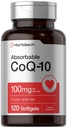 Horbäach CoQ10 100 mg Softgels | 120 Kont | Non-GMO ve Gluten Free Supplement Supplement Supplement