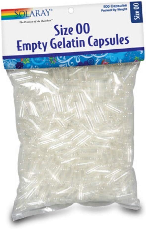 Solaray Boş Gelatin Capsules, Boyut 00 | 500 Kont