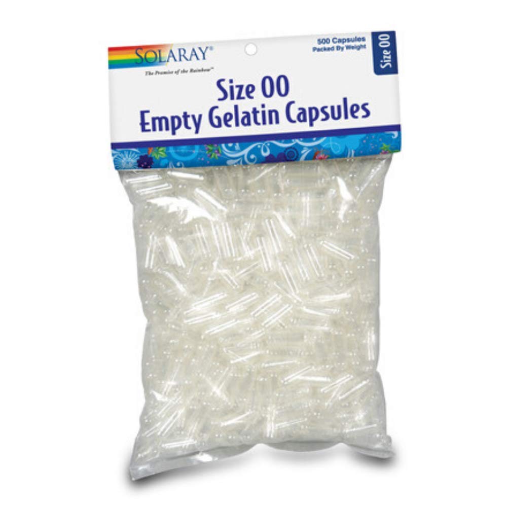 Solaray Boş Gelatin Capsules, Boyut 00 | 500 Kont
