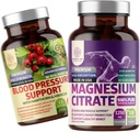 Bir Beslenme N1N Premium Citrate [1250 mg] ve Kan Basınç Desteği [13 Potent Malzemeler Hawthorn & Hibiscus], 2 Pack Sche