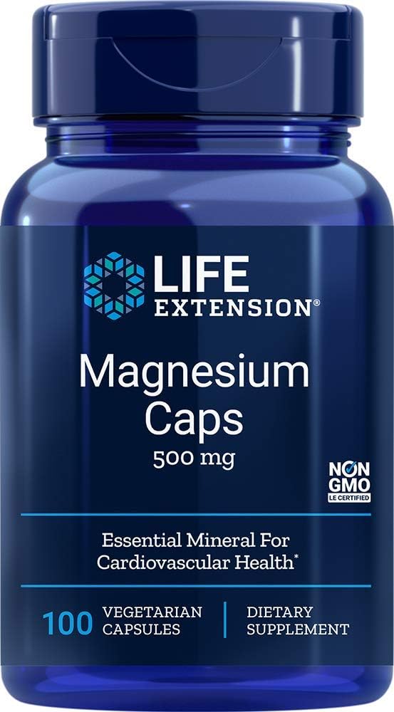 Επέκταση ζωής Κάψουλες Μαγνήσιο 500mg, 100- Count