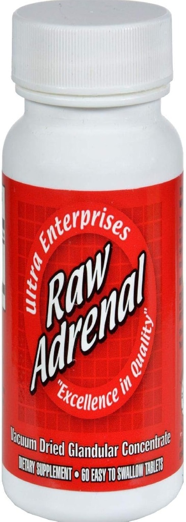 Ultra Glandular Raw Adrenal Tabletler, 200 Mg, 60 Kont