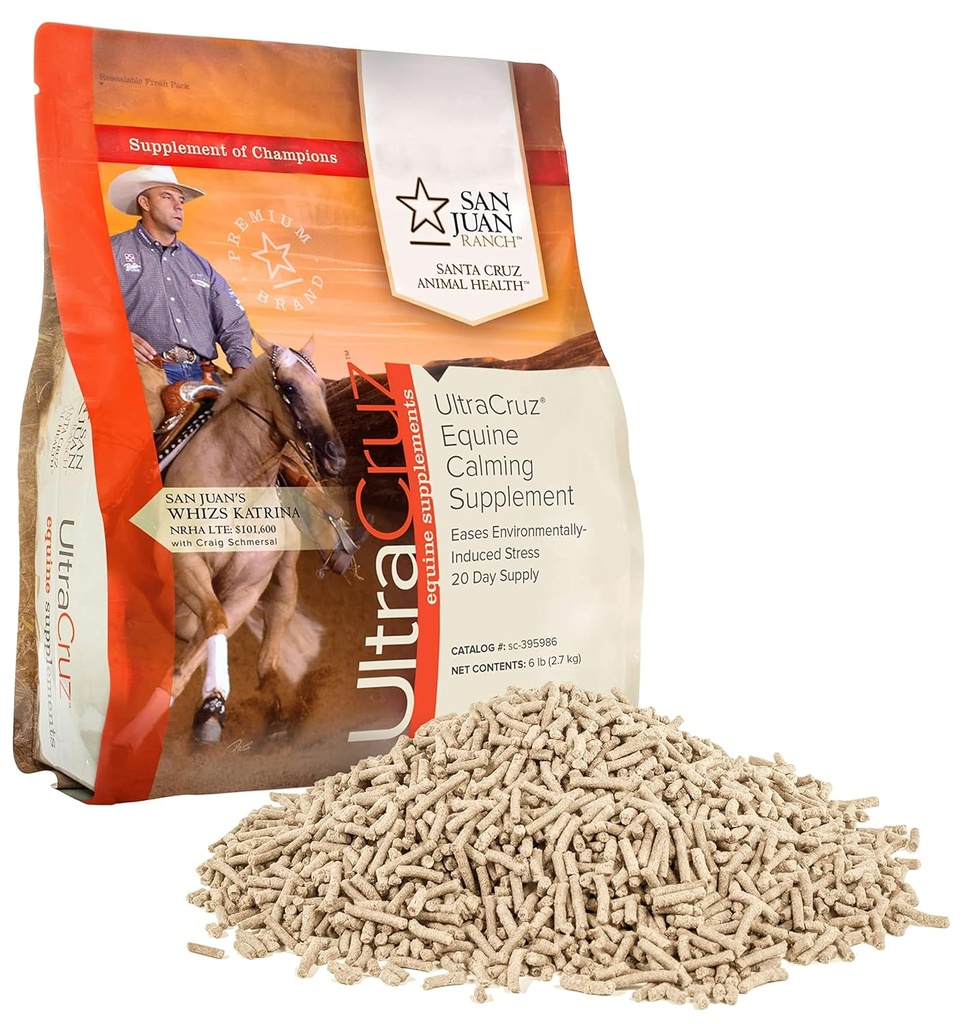 UltraCruz - Atlar için 395986 Equine Calming Supplement, 6 lb, Pellet (20 Day Supply)