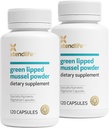 Xtendlife Green Lipped Mussel Powder - 2400mg συμπλήρωμα με Ωμέγα-3 λιπαρά οξέα από τη Νέα Ζηλανδία για την κοινή υγεία, 120 κάψουλες (2 Συσκευασία)