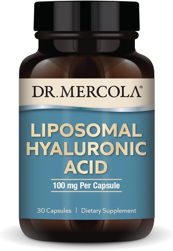 Dr. Mercola Liposomal Hyaluronic Asit, 30 Hizmet (30 Capsules), 100 mg Per Capsule, Diyet Supplement, Promosyonlar Cilt Görünümü, Non-GMO
