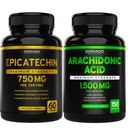 DORADO NUTRITION Epicatechin Extract 750mg Per Servis - (120 Capsules) ve Arachidonic Asit Supplement 1500 mg (150 Capsules)