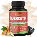 Organik Cadane Quercetin Extract Capsules, 90capsules, 3 Ay Quercetin, Turmeric Curcumin, Berberine, Nettle, Black Seed Toz, Black Pepper.