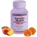 Lemme Glow Collagen Gummies forchar Hair, Güçlü Nails & Health Skin with Multi-Collagen., Biotin, Trace Minerals, çinko, A, C & E, Dairy & Gluten Free, Peach Flavor, 60 ct.