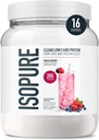 Isopure Clear Whey Isolate Protein Toz, Lactose Free, Gluten Free, Doğal Flavored, Karma Berry, 20g Protein Per Hizmeti, 14.1 Oz, 16 Hizmet (Pazarlama Mayıs Vary)