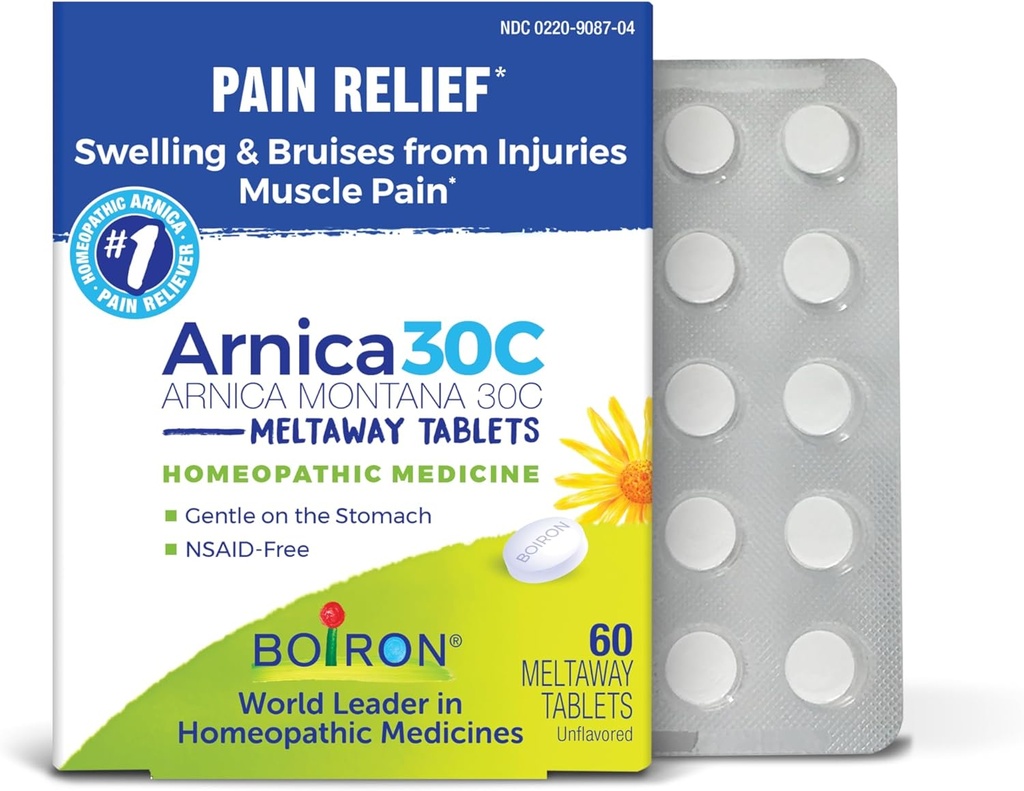 Boiron Arnica 30C Parmak Ağrısı, Ortak Soreness, Yaralanma veya Bruiselerden Swelling - 60 Kont