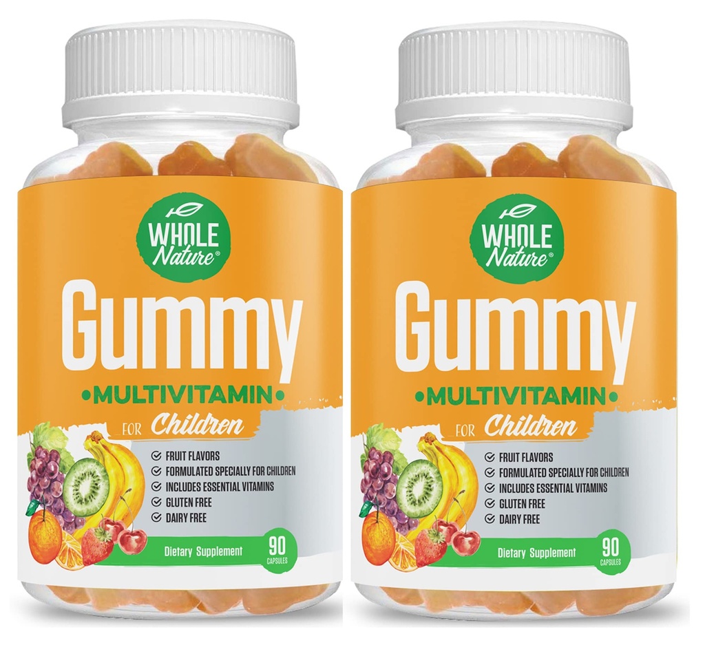 Çocuk Vitaminleri - Genel Sağlık için Günlük Temel Çocuklar ve Mineralleri Tamamlayın, 90 Gummies Tamamlar Meyve Flavor, Yapay Şeker, Süt ve Gluten Ücretsiz (2)