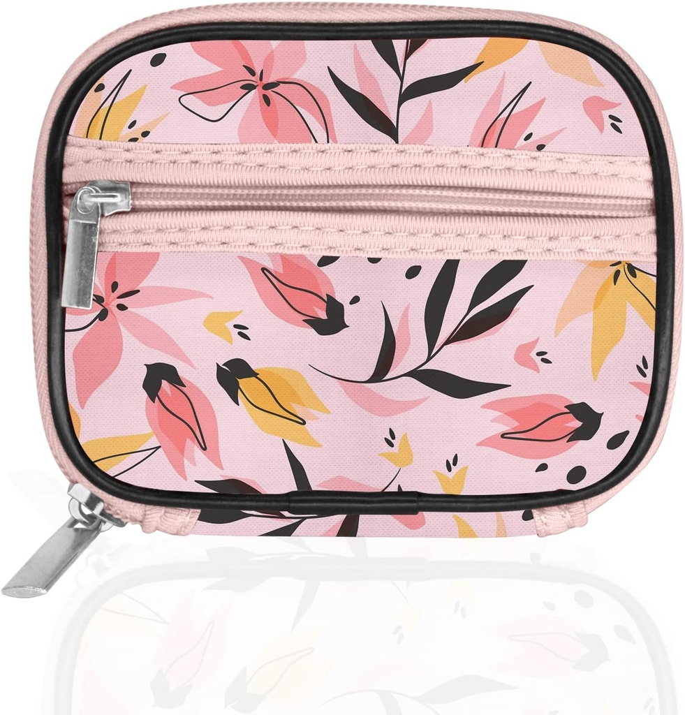 Serfeymi Weekly Travel Pill Organizer Pill Case for Purse with Reforce 7 Day Pill Box, Fashionable Travel Medicine Organizer Pill Konteyner for Medicine, Vitamin, Supplement - Pink 03
