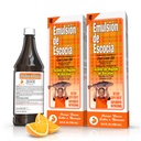 Emulsión de Escocia Cod Liver Oil Kompleks A, D, E, B1 - Immune Support & Bone Health - Essential Omega 3 Fish Oil - 6.5 oz (2-Pack)