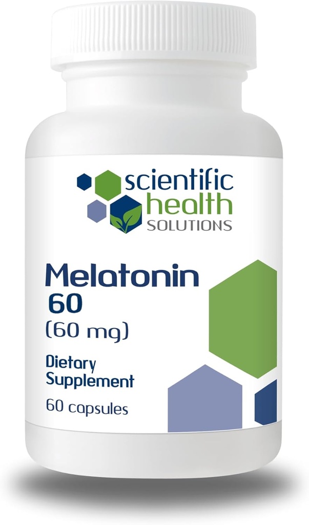 Melatonin 60 mg | Yüksek Dosage Melatonin in Easy-to-Swallow Capsules | Vegan, Non-GMO & Gluten-Free | US- Made Extra Melatonin (Single)