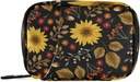 xigua Sunflower Pill Case 7Day Travel Pill Organizer Box with lips Closure for Vitamins, Drug and Supplements