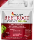 Arıtroot Nitrik Oksit Tamam - L Arginine ile 1000 mg Arıt Toz, L Citrulline, Grape Seed, Niacin, C & B12 - Beet Chews - 60 Paket