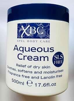 XBC Aqueous Cream Emollient 500 ml Kuru Skin için Büyük Tub Yardım