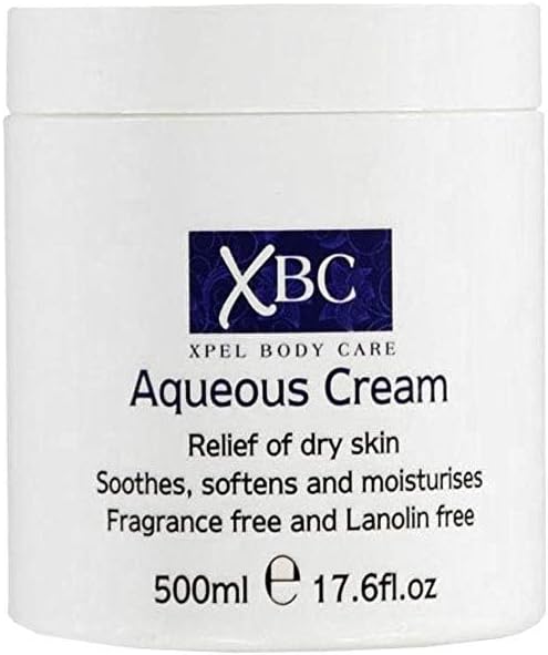 XBC Aqueous Cream Emollient 500 ml Kuru Skin için Büyük Tub Yardım