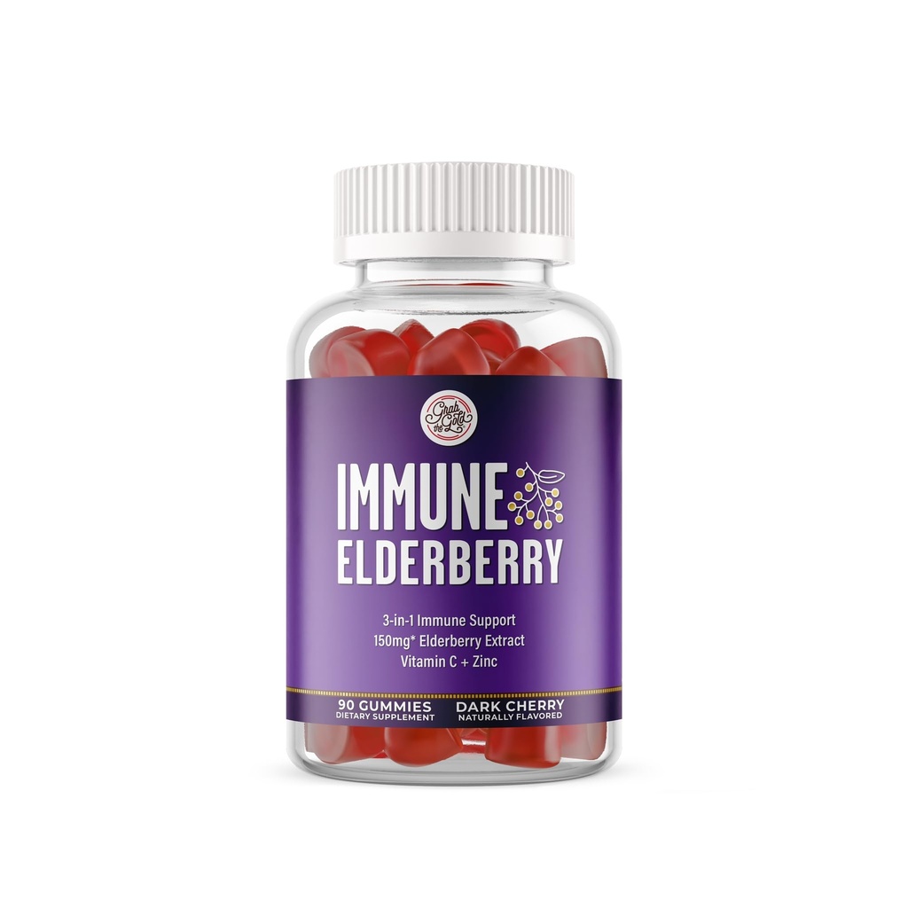 Altın Yaşlı Gummies'i C & çinko ile tut | Immune Support Gummies, Vegan, Gluten-Free | 45 Day Supply