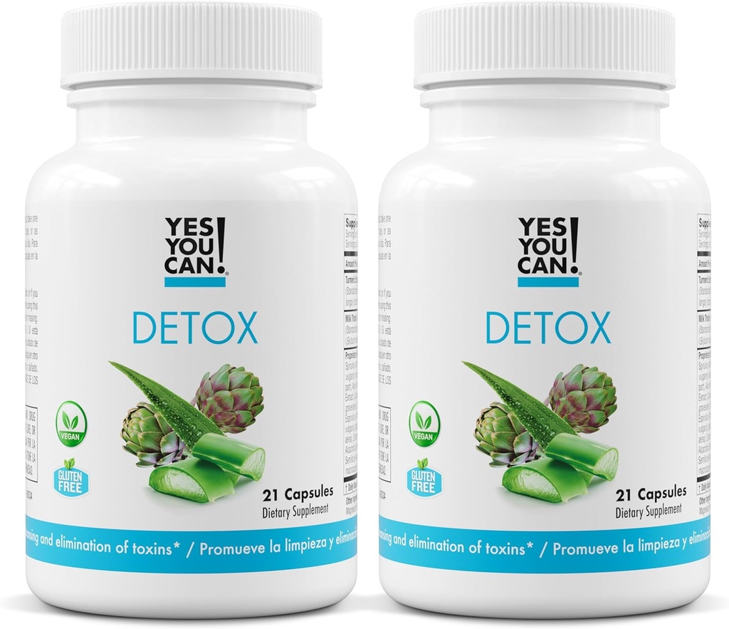 Ναι Μπορείς! Φυσικά χάπια Detox - Diuretic Cleanse με ηλεκτρολύτες & βιταμίνες - Βοηθά με τη διατήρηση νερού - Χωρίς γλουτένη, 21 κάψουλες (2 Pack)