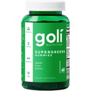 Goli SuperGreen Vitamin Gummy - 60 Kont - Temel Vitaminler ve Mineraller - Plant-Based, Vegan, Gluten-Free & Gelatin Free - Health from within, Pack of 1