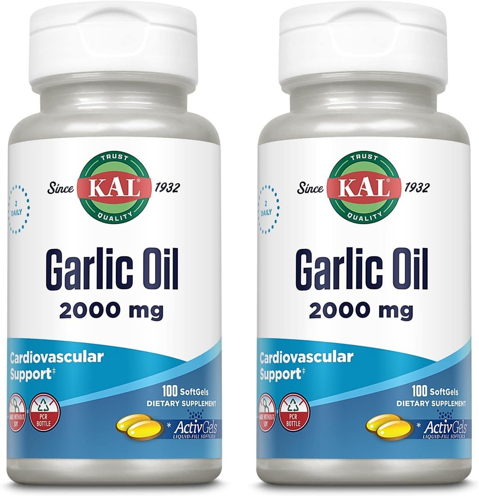 KAL, Oil 2000 Softgels, 100 Count | 2 Paket
