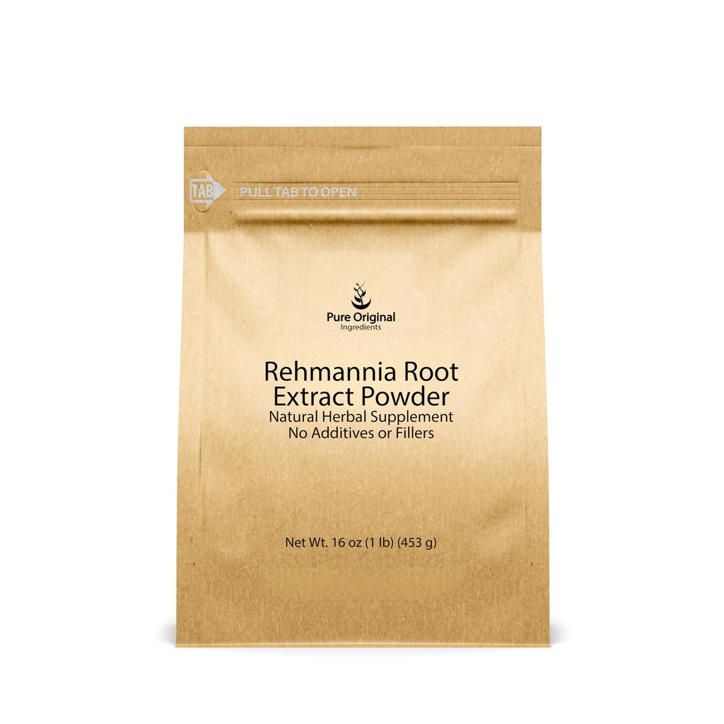 PURE ORIGINAL INGREDIENTS Rehmannia Root Extract Toz (1 lb) Non-GMO, Çin Foxglove, Geleneksel Herbal Supplement Supplement