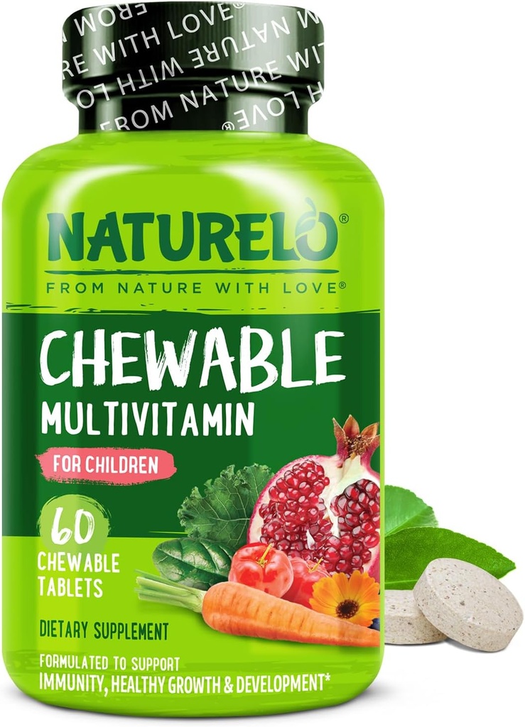 Çocuklar için Kolay Vitaminler Tüm Gıda Organik Meyve Ölmüş - Çocuklar için 60 Tablet