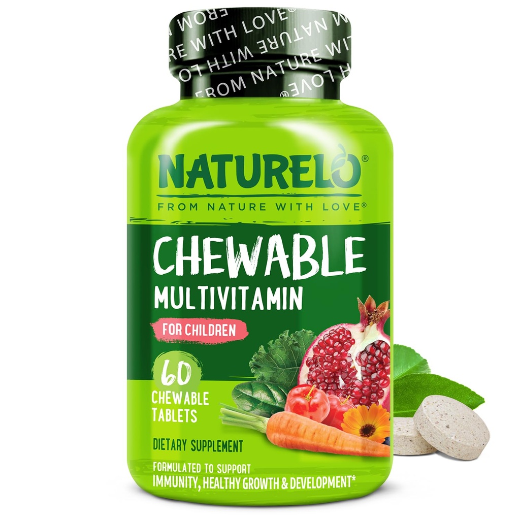 Çocuklar için Kolay Vitaminler Tüm Gıda Organik Meyve Ölmüş - Çocuklar için 60 Tablet